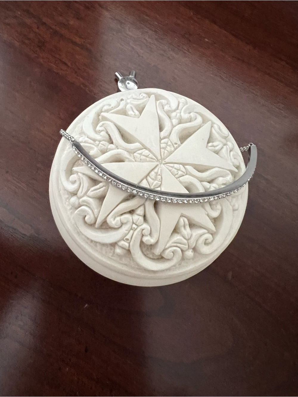 Silver Crystal Accent Bracelet - White and Silver Home Accent